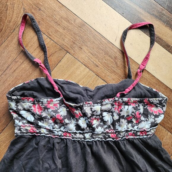 Abercrombie & Fitch Vintage Brown/Pink Floral Tank Top Size Medium - Picture 16 of 16
